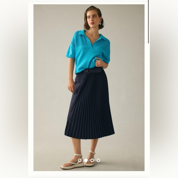 English Factory Sweater Polo Tee from Anthropologie size L - Picture 3 of 7